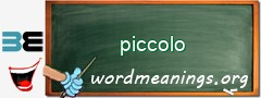 WordMeaning blackboard for piccolo